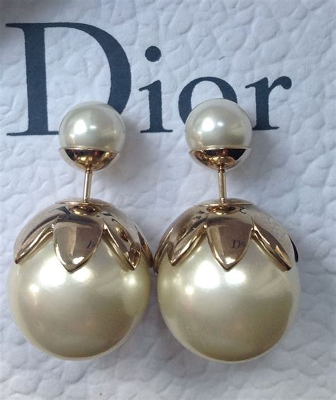 dior double pearl earrings replica|christian mise en dior tribal double pearl.